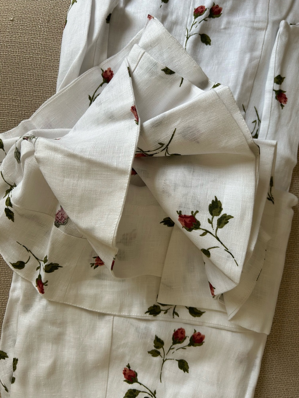 Reformation Cecilia Linen Midi Dress US4 Floating Rose Floral French - Picture 8 of 11